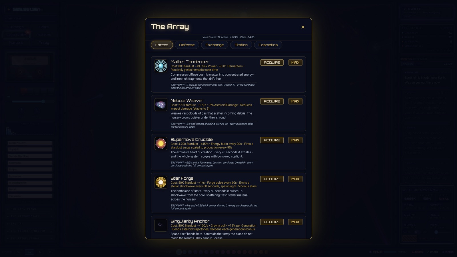 The Array upgrade interface