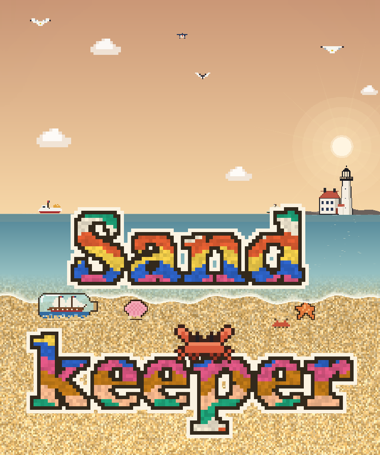 Key art, tall: the name in two lines over the beach.